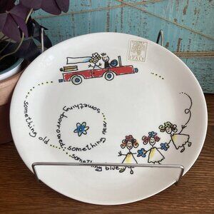 Opificio Etico Oval Wedding Whimsy Flower Girls Something Old Plate Italy